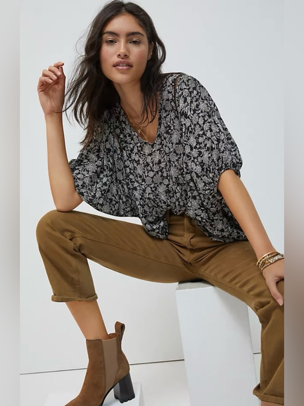 Maeve Beth Dolman-Sleeved Blouse